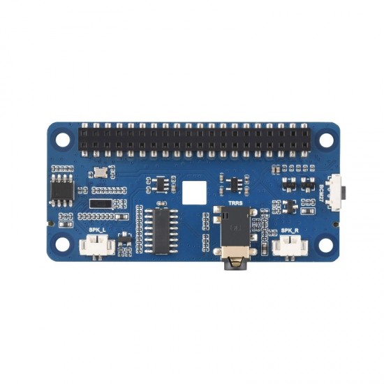 Waveshare DA7212 I2S Audio HAT Type B for Raspberry Pi, Stereo encoding/decoding, Onboard speaker headers and EEPROM chip, Supports rich audio processing functions, compatible with Raspberry Pi series boards