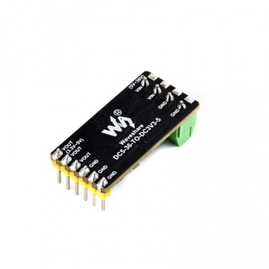 DC-DC Buck Mini Module, Compact Size And Easy To Integrate, Configurable 3.3V Or 5V buck voltage regulation output, Immersion Gold Process - Solder Version With Terminal