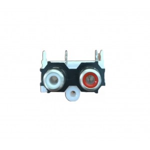 Dual Channel RCA Jack Connector Right Angle PCB Mount - Stereo RCA Jack - White + Yellow Dual Channel RCA Jack Connector Right Angle PCB Mount - Stereo RCA Jack - White + Yellow