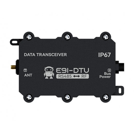 EBYTE E91-DTU(400SL37) Industrial LoRa RS485 Wireless DTU – 433MHz, 37dBm, IP67 Waterproof, 25KM Range, M12 Interface