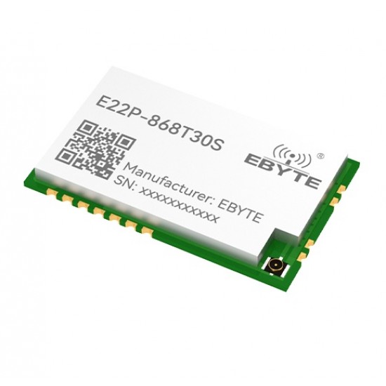 Ebyte E22P-868T30S 30dBm 868MHz LoRa Wireless Transceiver Module - 10km Communication Range IPEX-1 Antenna Ebyte E22P-868T30S 30dBm 868MHz LoRa Wireless Transceiver Module - 10km Communication Range IPEX-1 Antenna