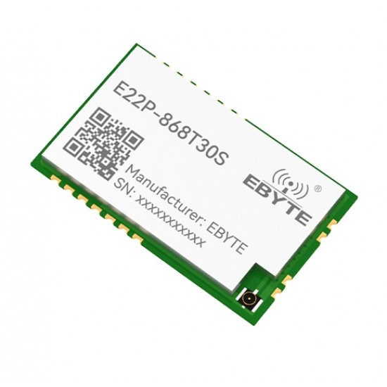 Ebyte E22P-868T30S 30dBm 868MHz LoRa Wireless Transceiver Module - 10km Communication Range IPEX-1 Antenna Ebyte E22P-868T30S 30dBm 868MHz LoRa Wireless Transceiver Module - 10km Communication Range IPEX-1 Antenna
