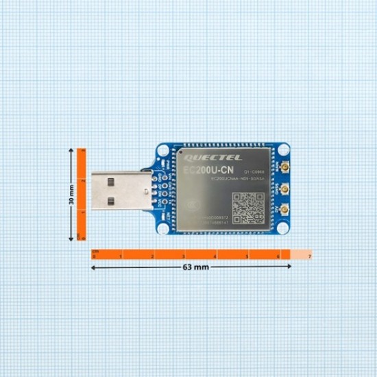 EC200U 4G LTE Cat 1 Dongle, GNSS Positioning