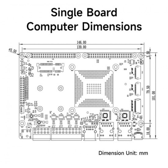 Ebyte ECB33-PGB2N4E32-I 4GB Ram + 32GB eMMC Single Board Computer - Based on Allwinner T536 - Supports Linux / Ubuntu / Buildroot / RTlinux / RTOS / Qt / Python / Java