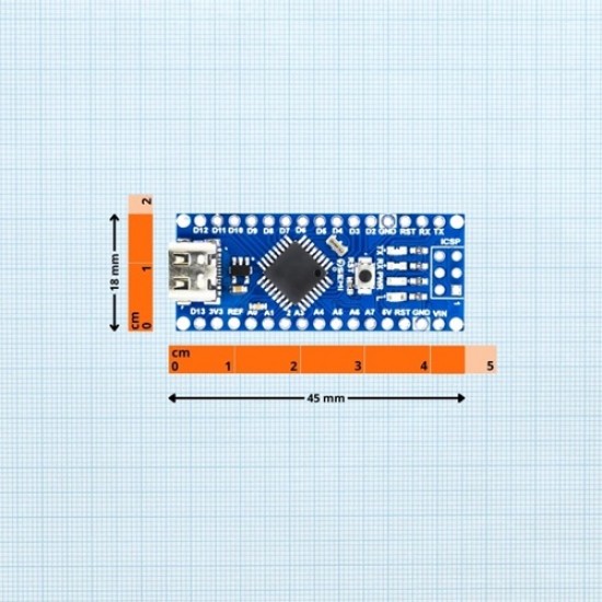 7Semi Eden Nano ATmega328P Board, USB-C CH340 - Unsoldered