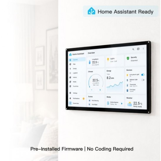 Elecrow 10.1Inch Smart Home Control Panel for Home Assistant,Ready-to-Use, Wall-Mounted Touchscreen-With 2MP Camera (MPN:DHE01101C)