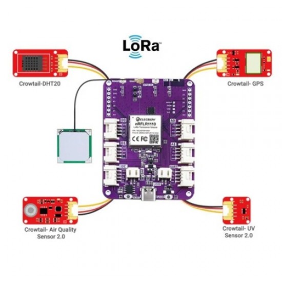 Elecrow LoRa Node Expansion Board-nRFLR1110 Integrates nRF52840 for Long Range Communication Support GNSS Position Elecrow LoRa Node Expansion Board-nRFLR1110 Integrates nRF52840 for Long Range Communication Support GNSS Position