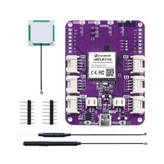 Elecrow LoRa Node Expansion Board-nRFLR1110 Integrates nRF52840 for Long Range Communication Support GNSS Position Elecrow LoRa Node Expansion Board-nRFLR1110 Integrates nRF52840 for Long Range Communication Support GNSS Position