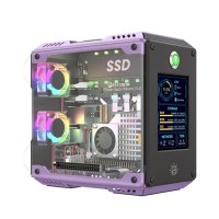 Elecrow PiTower Gen 2 Mini PC Case with 2.8inch IPS Screen | Dual SSD Slot Designed for Raspberry Pi 5 (MPN: MOA01102D)