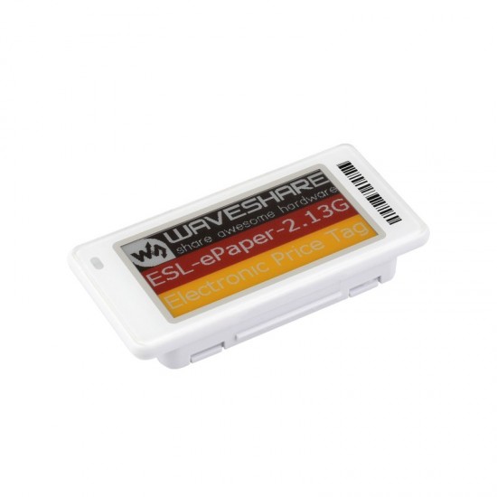 2.13inch Dot Matrix ESL Series E-Paper Display Module With Battery & ABS Case, 250x122 Pixels, Red/Yellow/Black/White Color