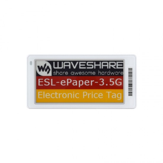 3.5inch Dot Matrix ESL Series E-Paper Display Module With Battery & ABS Case, 384x184 Pixels, Red/Yellow/Black/White Color