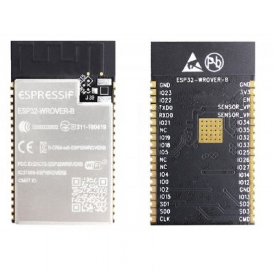 Espressif ESP32-WROVER-B 4M 32MBits Flash WiFi BT SoC Module