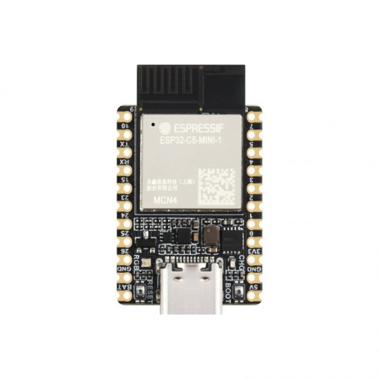 Waveshare ESP32-C5 Mini Dual-band Wi-Fi 6 Development Board, 240MHz Single-core Processor, Onboard ESP32-C5-MINI-1 Series Module - Onboard Antenna - Unsolder Version