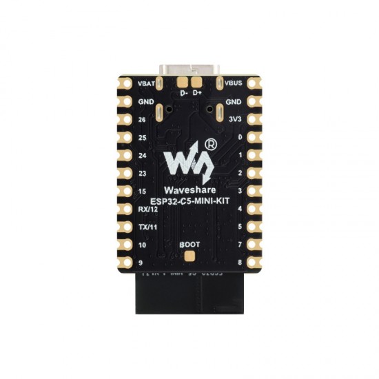 Waveshare ESP32-C5 Mini Dual-band Wi-Fi 6 Development Board, 240MHz Single-core Processor, Onboard ESP32-C5-MINI-1 Series Module - Onboard Antenna - Unsolder Version