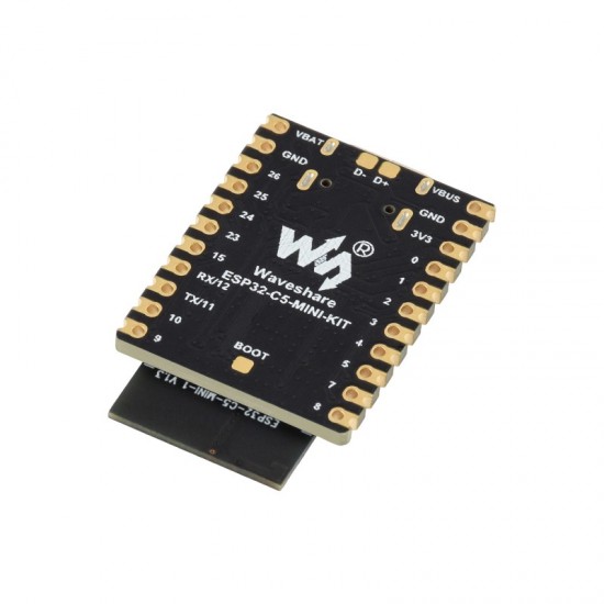 Waveshare ESP32-C5 Mini Dual-band Wi-Fi 6 Development Board, 240MHz Single-core Processor, Onboard ESP32-C5-MINI-1 Series Module - Onboard Antenna - Unsolder Version