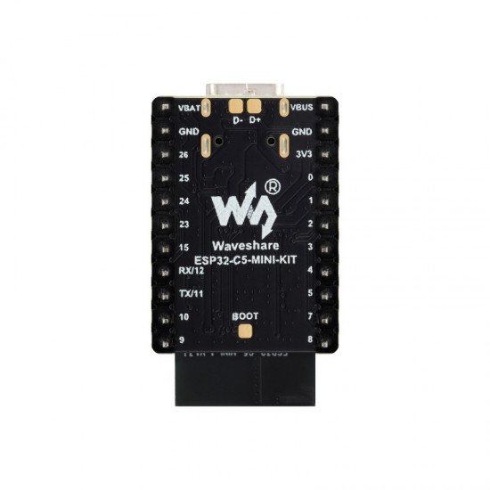 Waveshare ESP32-C5 Mini Dual-band Wi-Fi 6 Development Board, 240MHz Single-core Processor, Onboard ESP32-C5-MINI-1 Series Module - Onboard Antenna - Solder Version Waveshare ESP32-C5 Mini Dual-band Wi-Fi 6 Development Board, 240MHz Single-core Processor, Onboard ESP32-C5-MINI-1 Series Module - Onboard Antenna - Solder Version