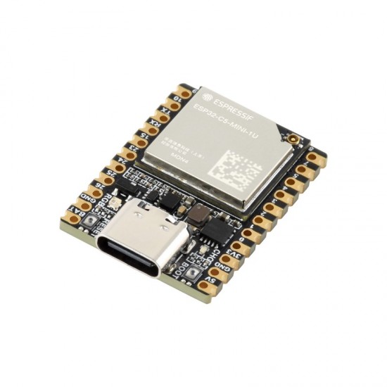 Waveshare ESP32-C5 Mini Dual-band Wi-Fi 6 Development Board, 240MHz Single-core Processor, Onboard ESP32-C5-MINI-1 Series Module - External FPC Antenna - Unsolder Version