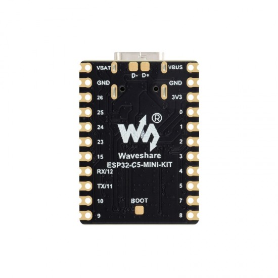 Waveshare ESP32-C5 Mini Dual-band Wi-Fi 6 Development Board, 240MHz Single-core Processor, Onboard ESP32-C5-MINI-1 Series Module - External FPC Antenna - Unsolder Version