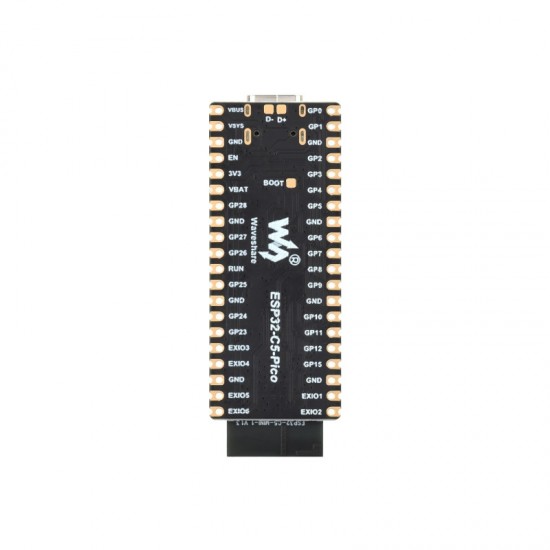 Waveshare ESP32-C5 dual-band Wi-Fi 6 development board, 240MHz single-core processor, Onboard ESP32-C5-MINI-1 Series Module - Onboard Antenna - Unsoldered Version Waveshare ESP32-C5 dual-band Wi-Fi 6 development board, 240MHz single-core processor, Onboard ESP32-C5-MINI-1 Series Module - Onboard Antenna - Unsoldered Version
