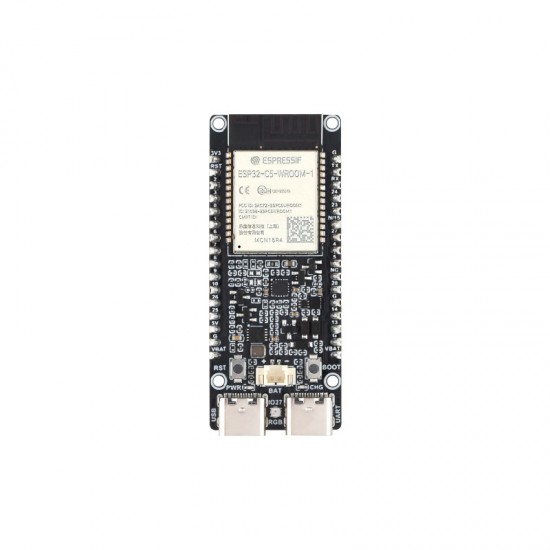 ESP32-C5 Dual-Band Wi-Fi 6 Development Board, 240MHz RISC-V Processor, 4MB PSRAM, ESP32-C5-WROOM-1 Series Module, Multi-Protocol RISC-V MCU - Solder Version ESP32-C5 Dual-Band Wi-Fi 6 Development Board, 240MHz RISC-V Processor, 4MB PSRAM, ESP32-C5-WROOM-1 Series Module, Multi-Protocol RISC-V MCU - Solder Version