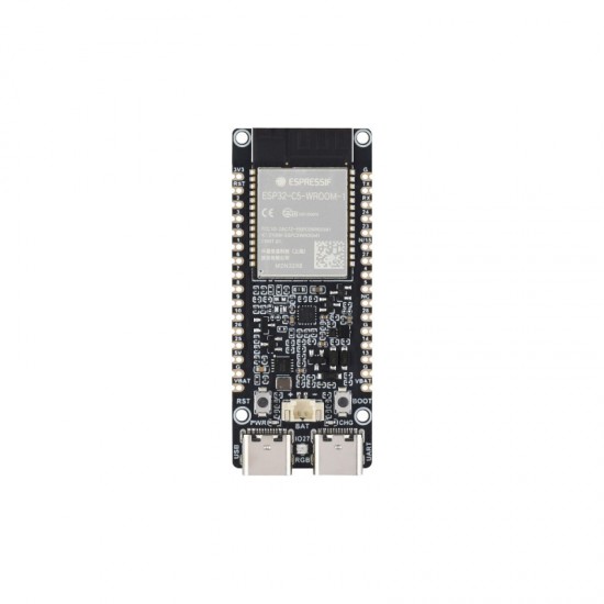 Waveshare ESP32-C5 Dual-Band Wi-Fi 6 Development Board, 240MHz RISC-V Processor, 32MB Flash & 8MB PSRAM, ESP32-C5-WROOM-1 Series Module, Multi-Protocol RISC-V MCU, Built in Antenna (Unsolder Version) Waveshare ESP32-C5 Dual-Band Wi-Fi 6 Development Board, 240MHz RISC-V Processor, 32MB Flash & 8MB PSRAM, ESP32-C5-WROOM-1 Series Module, Multi-Protocol RISC-V MCU, Built in Antenna (Unsolder Version)