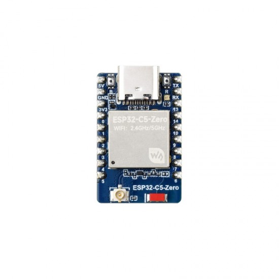 Waveshare ESP32-C5 Mini Development Board, Equipped With 32-bit RISC-V Processor, Integrated 2.4GHz/5GHz Dual-band Wi-Fi 6 And Bluetooth 5 (Solder Version) Waveshare ESP32-C5 Mini Development Board, Equipped With 32-bit RISC-V Processor, Integrated 2.4GHz/5GHz Dual-band Wi-Fi 6 And Bluetooth 5 (Solder Version)