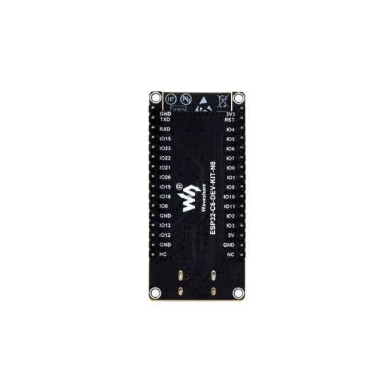 ESP32-C6 Microcontroller, WiFi 6 Development Board, 160MHz Single-core Processor, ESP32-C6-WROOM-1-N8 Module - With Soldered Pinheader