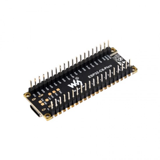 ESP32-C6 Microcontroller, WiFi 6 Development Board, 160MHz Single-core Processor, ESP32-C6-MINI-1 Module - Solder Version