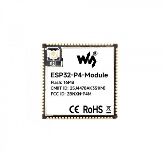Waveshare ESP32-P4-Module Core Board, 16MB Flash & 32MB PSRAM, Based On ESP32-P4 And ESP32-C6 Dual-Chip Design, Supports 2.4GHz Wi-Fi And Bluetooth 5.3 Waveshare ESP32-P4-Module Core Board, 16MB Flash & 32MB PSRAM, Based On ESP32-P4 And ESP32-C6 Dual-Chip Design, Supports 2.4GHz Wi-Fi And Bluetooth 5.3