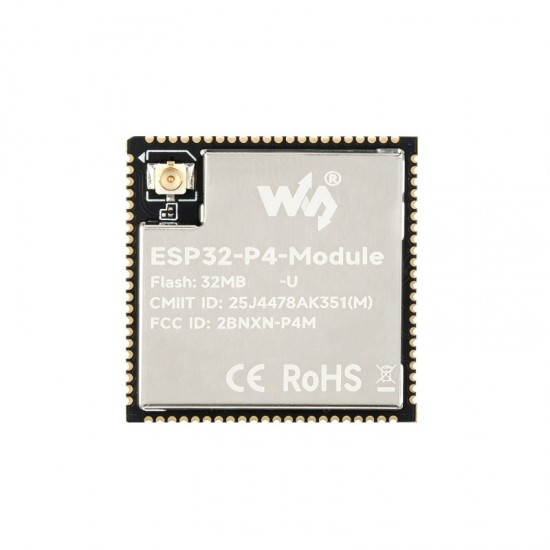 Waveshare ESP32-P4-Module Core Board, Based On ESP32-P4 And ESP32-C6 Dual-Chip Design, Supports 2.4GHz Wi-Fi And Bluetooth 5.3, 32MB Flash, Onboard IPEX connector