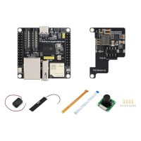 Waveshare ESP32-P4-NANO-WIFI6-DB-KIT-C Development Board, RISC-V Dual-Core 400MHz + Single-Core 40MHz, Dual-Band Wi-Fi 6 and BLE 5 with Camera, PoE Module & Accessories
