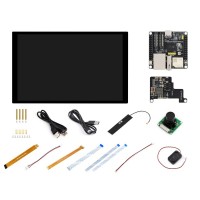 Waveshare ESP32-P4-NANO-WIFI6-DB-KIT-D Development Board, RISC-V Dual-Core 400MHz + Single-Core 40MHz, Dual-Band Wi-Fi 6 and BLE 5 with 10.1inch Capacitive Touch DSI LCD, Camera, PoE Module & Accesories
