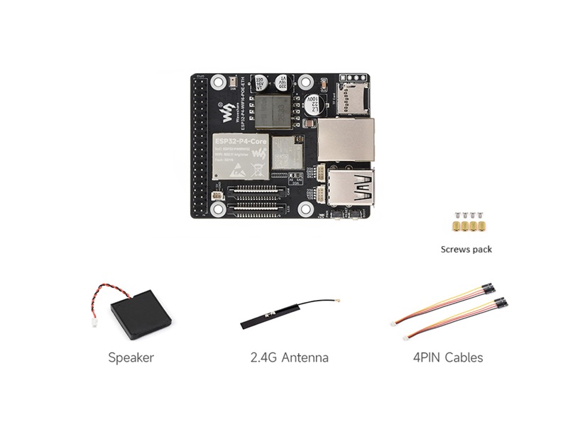 Kit Scheda Di Sviluppo ESP32-P4-WIFI6-POE-ETH Con ESP32-C6 – Supporta Wi-Fi 6, Bluetooth 5, MIPI-CSI/DSI E USB OTG