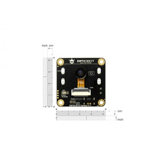 DF ROBOT ESP32-S3 AI Camera Module (Edge Image Recognition, Night Vision, ChatGPT Voice Interaction) 16MB Flash (MPN: DFR1154) DF ROBOT ESP32-S3 AI Camera Module (Edge Image Recognition, Night Vision, ChatGPT Voice Interaction) 16MB Flash (MPN: DFR1154)