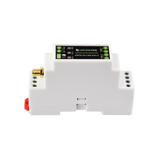 Waveshare Industrial ESP32-S3 Control Board With 2-Ch CAN Communication Interfaces, Supports Wi-Fi / Bluetooth, Built-in Power Isolation And Digital Isolation Protection Circuits [External Antenna]
