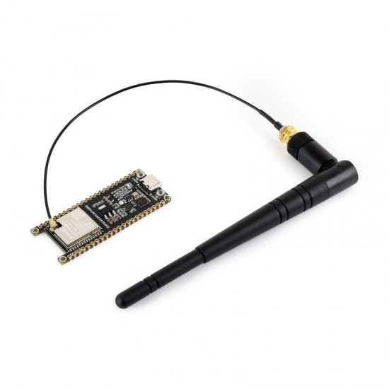 Waveshare ESP32-S3 Microcontroller, 2.4GHz Wi-Fi Development Board, 240MHz Dual Core Processor, 16MB Flash and 8MB PSRAM, ESP32-S3-DEV-KIT-N16R8-U, With External Antenna (Unsolder Version)