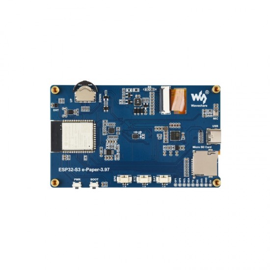 Waveshare ESP32-S3 3.97inch e-Paper Development Board, 800 × 480 Resolution, Supports Wi-Fi / BLE 5, And AI Voice Interaction, Onboard Microphone [Battery Not Included]