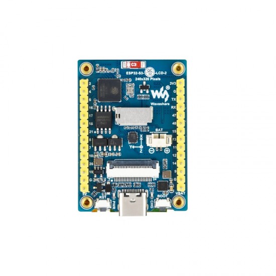 ESP32-S3 2inch (No Touch) Display Development Board, 240×320 Pixels, 32-bit LX7 Dual-core Processor, Supports WiFi & Bluetooth, Onboard Camera Interface [Camera Not Included]