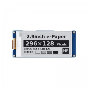 Waveshare ESP32-S3 LR1121 HF Version 2.9inch E-Paper Display Development Board, 850 ~ 930MHz Frequency Band, 32-bit LX7 Dual-Core Processor, Low-Power Design, Supports 2.4GHz Wi-Fi, Bluetooth 5 (LE) And LoRa Wireless Communication