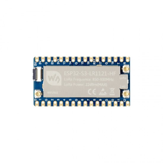 Waveshare ESP32-S3 LoRa HF Development Board Kit, 850 ~ 930MHz Frequency, Integrates LR1121 Third-generation RF Chip, Supports 2.4GHz LoRa Wireless Communication, With USB Type-C Adapter Board + FFC Cable 