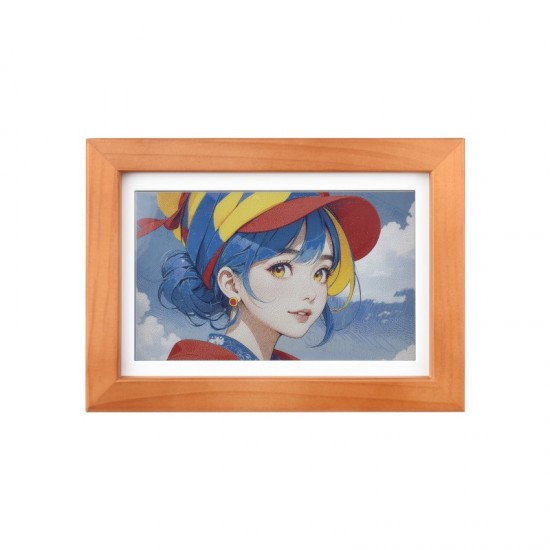 Waveshare ESP32-S3-PhotoPainter 7.3inch E6 Full Color E-paper Display With Solid Wood Photo Frame, Ultra-long Standby, 800 × 480 Resolution, Battery Optional [Battery Not Included]