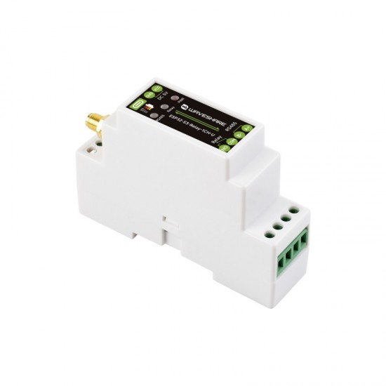 Waveshare Industrial 1-Channel ESP32-S3 WiFi Relay Module, Supports WiFi / Bluetooth / RS485 Control, With Multiple Isolation Protection Circuits, Rail-Mount Case, External Antenna Interface Waveshare Industrial 1-Channel ESP32-S3 WiFi Relay Module, Supports WiFi / Bluetooth / RS485 Control, With Multiple Isolation Protection Circuits, Rail-Mount Case, External Antenna Interface