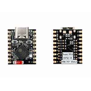 ESP32-S3 Supermini Development Board with WiFi + Bluetooth 5 LE – Compact IoT Board with 4MB Flash, 2MB PSRAM, USB-C,  LiPo Charging – HW-747