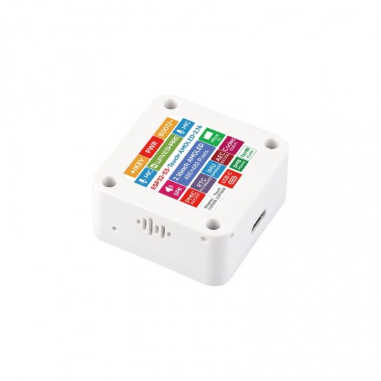Waveshare ESP32-S3 2.16inch AMOLED Display Development Board, 480 × 480 Resolution, 16.7M Color, Supports Dual Microphones, 2.4GHz Wi-Fi And BLE 5 [Battery Not Included]