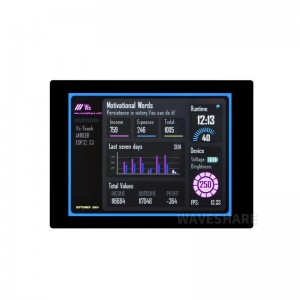 ESP32-S3 2.41inch AMOLED Touch Display Development Board, 600×450, 32-bit LX7 Dual-core Processor, Onboard Accelerometer And Gyroscope Sensor ESP32-S3 2.41inch AMOLED Touch Display Development Board, 600×450, 32-bit LX7 Dual-core Processor, Onboard Accelerometer And Gyroscope Sensor