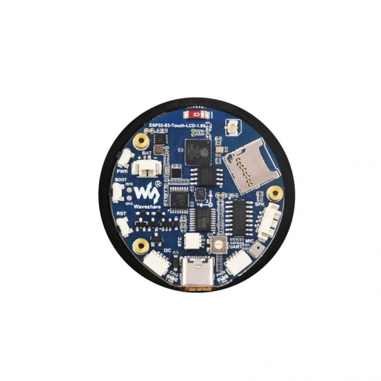 ESP32-S3 1.85inch Capacitive Touch Round Display Development Board, 360×360, 32-bit LX7 Dual-core Processor, Up to 240MHz Frequency, Supports WiFi & Bluetooth