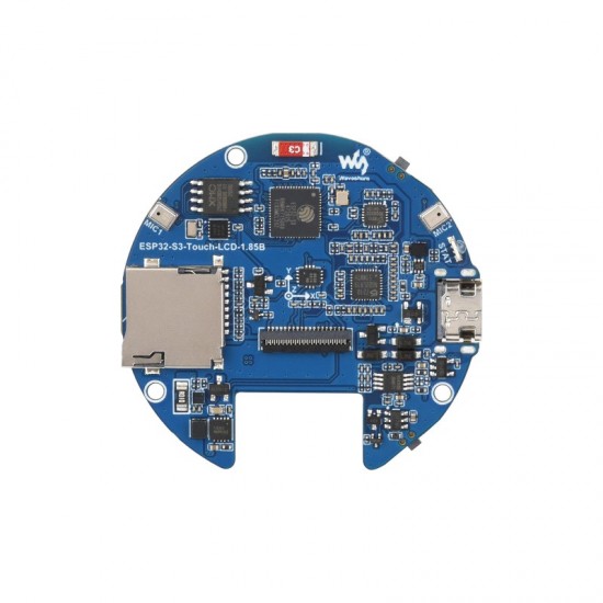 Waveshare ESP32-S3 1.85inch LCD Capacitive Touch Display Development Board, 360 × 360 Resolution, CNC-machined Aluminum Alloy Case, Portable Mini Display, Supports Online LLM Platforms & DIY Customization [Battery Not Included]