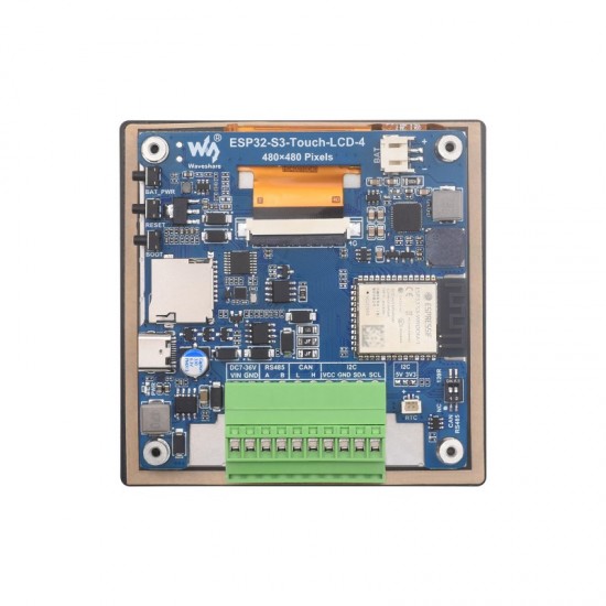 ESP32-S3 4inch Capacitive Touch Display Development Board, 480×480, 5-Point Touch, 32-Bit LX7 Dual-Core Processor, Supports WiFi & Bluetooth