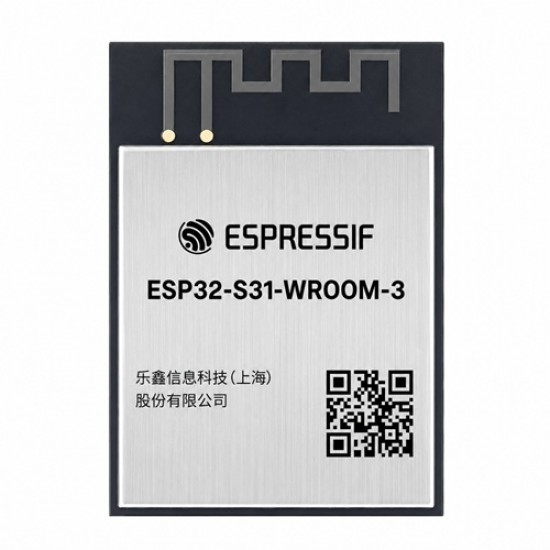 Espressif ESP32-S31-WROOM-3 Wireless Module | Wi-Fi 6, Bluetooth 5.4, Zigbee & Thread Espressif ESP32-S31-WROOM-3 Wireless Module | Wi-Fi 6, Bluetooth 5.4, Zigbee & Thread