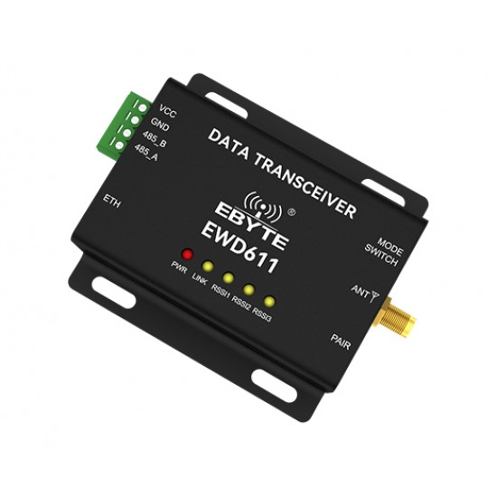 EBYTE EWD611-900NW20(485) Industrial 850MHz~930MHz Wireless Video & Data Transmission Radio | RS485 + RJ45 Ethernet | 20dBm | 16Mbps | 1km Range